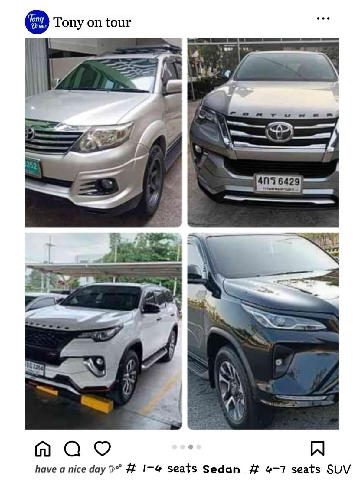 SUV 4-7 座包車車型